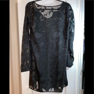 Dakota black floral lace dress